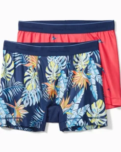 Tommy Bahama Mesh Tech Print Boxer Briefs — 2-Pack Coral Novelty Online