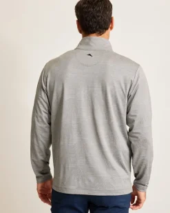 Tommy Bahama Monstera Fade IslandZone® Half-Zip Sweatshirt Ultimate Gray Best