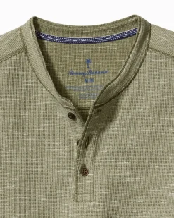 Tommy Bahama Morro Beach Long-Sleeve Henley Tea Leaf New