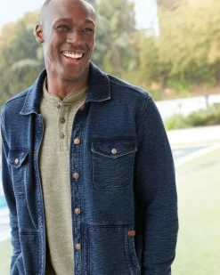 Tommy Bahama Morro Beach Long-Sleeve Henley Tea Leaf New