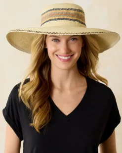 Tommy Bahama Moselle Wide-Brim Hat Natural New