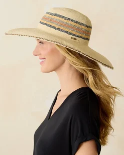 Tommy Bahama Moselle Wide-Brim Hat Natural New