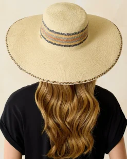 Tommy Bahama Moselle Wide-Brim Hat Natural New