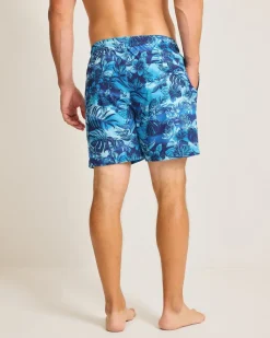Tommy Bahama Naples Ocean Escape 6-Inch Swim Trunks Eclipse New