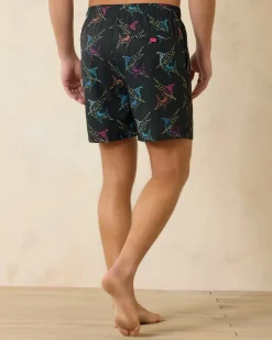 Tommy Bahama Naples Spotted at Sea 6-Inch Swim Trunks Black