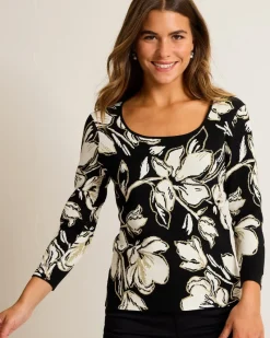 Tommy Bahama Noche Mar Jacquard Sweater Black