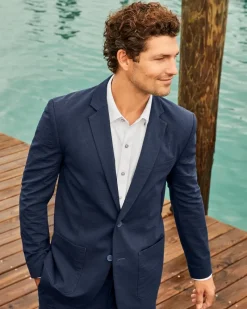 Tommy Bahama Nova Wave Stretch-Seersucker Blazer Maritime Online