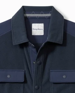 Tommy Bahama Oasis Drive CPO Shirt Jacket Dark Sapphire Clearance