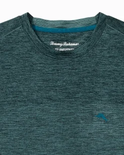 Tommy Bahama Oasis Fade IslandZone® Crewneck T-Shirt Dark Channel Blue Hot
