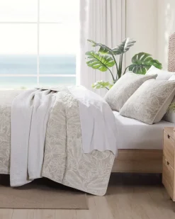 Tommy Bahama Ocean Deep Reversible 2-Piece Twin Quilt Set Beige Discount