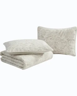 Tommy Bahama Ocean Deep Reversible 2-Piece Twin Quilt Set Beige Discount