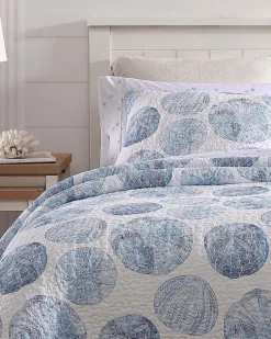 Tommy Bahama Ocean Isle 3-Piece King Quilt Set Blue Sale