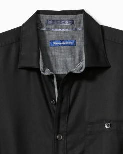 Tommy Bahama Ocean Wash Twill Long-Sleeve Shirt Black Sale