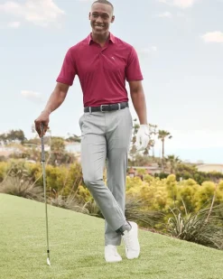 Tommy Bahama On Par Island Driver Flat-Front IslandZone® Pants Metallic Silver Clearance