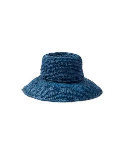Tommy Bahama Packable Raffia Bucket Hat Deep Water Blue Outlet