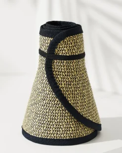 Tommy Bahama Packable Ultra-Braid Visor Black Multi Outlet