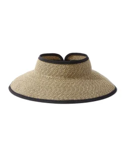 Tommy Bahama Packable Ultra-Braid Visor Black Multi Outlet