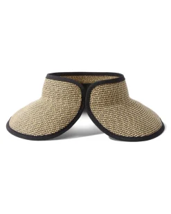 Tommy Bahama Packable Ultra-Braid Visor Black Multi Outlet