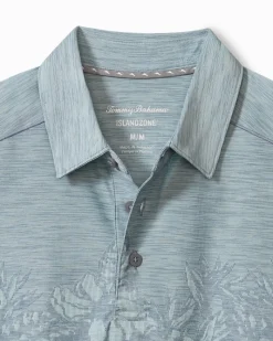Tommy Bahama Palm Coast Hibiscus Border IslandZone® Polo Sterling Blue Outlet