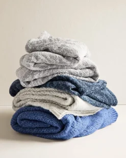 Tommy Bahama Palm Fronds Faux Teddy Throw Navy Online