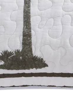 Tommy Bahama Palm Island King Quilted King Sham Grey New