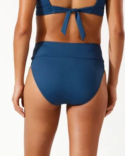 Tommy Bahama Palm Modern® High-Waist Bikini Bottoms Midnight Sea