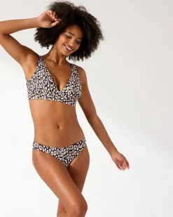 Tommy Bahama Palm Modern® Safari Cat Hipster Bikini Bottoms Black New