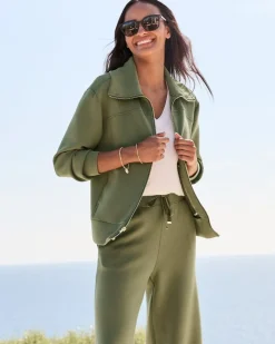 Tommy Bahama Palm Voyage Full-Zip Jacket Beetle Green New