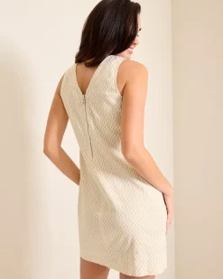 Tommy Bahama Palm-A-Dora Geo Gem Sheath Dress Golden Honey Discount