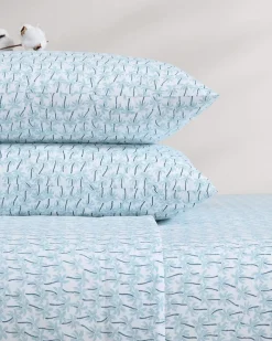 Tommy Bahama Palmtastic 4-Piece King Sheet Set Blue Hot