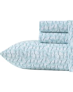 Tommy Bahama Palmtastic 4-Piece Queen Sheet Set Blue
