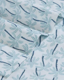 Tommy Bahama Palmtastic 4-Piece Queen Sheet Set Blue