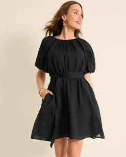 Tommy Bahama Paradise Breeze Elbow-Sleeve Dress Black Discount