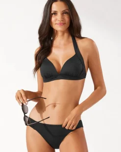 Tommy Bahama Pearl Halter Bikini Top Black Online