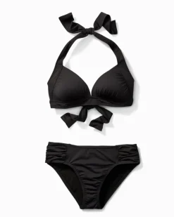 Tommy Bahama Pearl Halter Bikini Top Black Online
