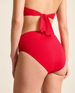 Tommy Bahama Pearl High-Waist Bikini Bottoms Red Hibiscus Best