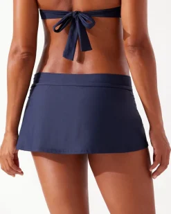 Tommy Bahama Pearl Skirted Side-Tie Skirted Bikini Bottoms Mare Navy Best