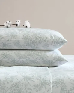 Tommy Bahama Pen and Ink 4-Piece Queen Sheet Set Spring Green