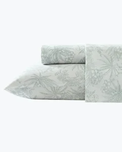 Tommy Bahama Pen and Ink 4-Piece Queen Sheet Set Spring Green
