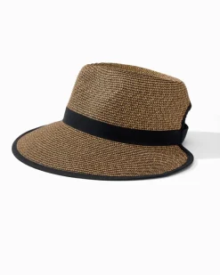 Tommy Bahama Pinched-Crown Face Saver Hat Natural/Black Clearance