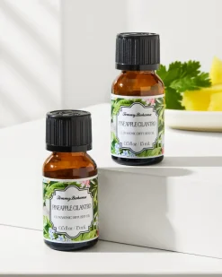 Tommy Bahama Ceramic Pineapple Diffuser Oil Refill Set Pineapple Cilantro Clearance