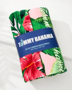 Tommy Bahama Pineapple Queen & Swaying Fronds Beach Towels — Set of 2 Multicolor Sale