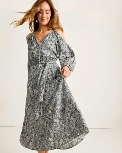 Tommy Bahama Playa Python Maxi Dress Shadow Best