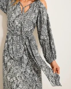 Tommy Bahama Playa Python Maxi Dress Shadow Best