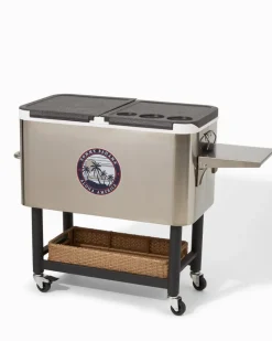 Tommy Bahama 100-qt. Rolling Cooler Silver Clearance