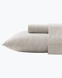 Tommy Bahama Raffia Linen King Sheet Set Khaki