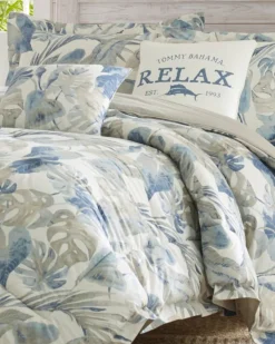 Tommy Bahama Raw Coast 5-Piece King Comforter Set Chambray Blue Outlet