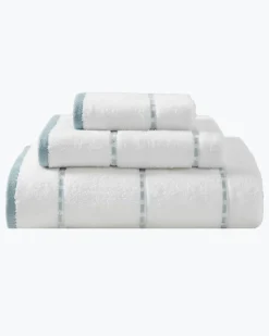 Tommy Bahama Ridley Blue 3-Piece Towel Set Steel Blue