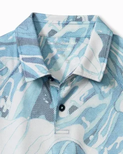 Tommy Bahama Rising Tides IslandZone® Polo Banff Blue Discount
