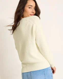 Tommy Bahama Salt Wash V-Neck Sweater Coconut Best